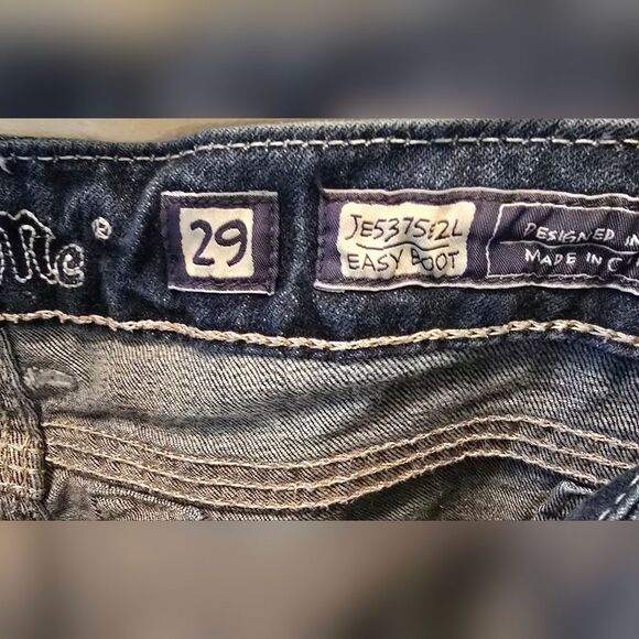 Miss Me Blue Boot Cut Jeans with Embellished Pockets 29x32 - Picture 2 of 5